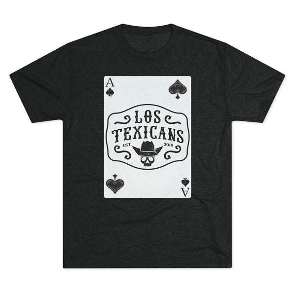 Los Texicans Vintage Playing Card Unisex Tri-Blend Tee